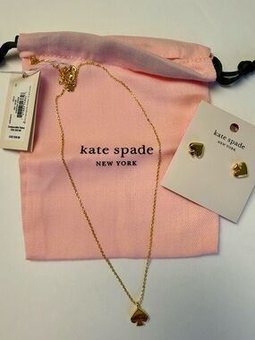 Kate spade necklace earring set NEW Everyday Spade